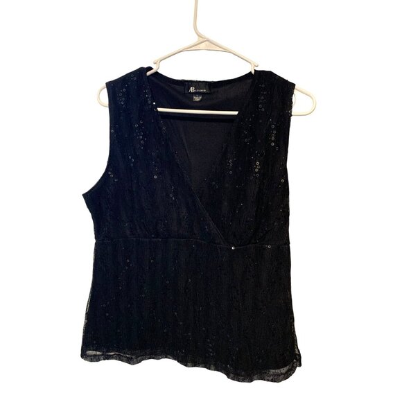 Vintage y2k AB Studio Womens Size Large SLeeveless Tank Shirt top Fairycore Whim - Picture 1 of 4